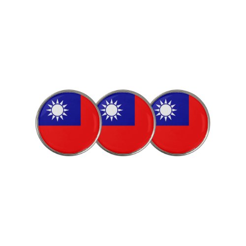 Golf Ball Marker with Flag of Taiwan