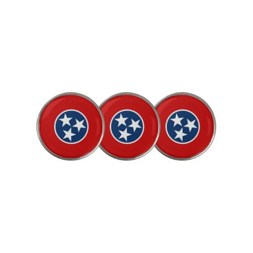Golf Ball Marker with Flag of Tennessee USA