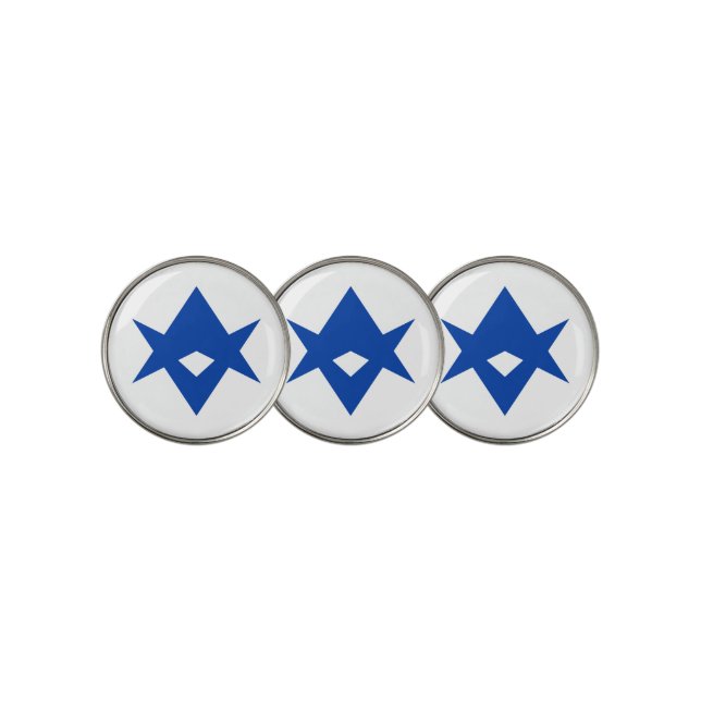 Golf Ball Marker with Flag of Toyota City (3 Up)