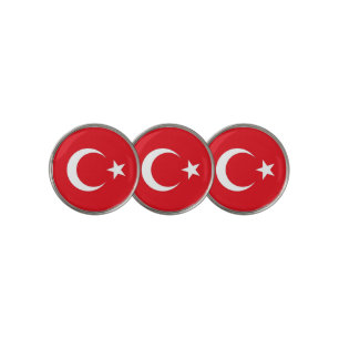 Golf Ball Marker with Flag of Turkey