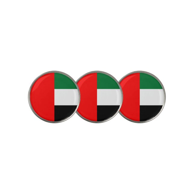 Golf Ball Marker with Flag of UAE (3 Up)