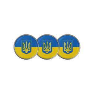 Golf Ball Marker with Flag of Ukraine