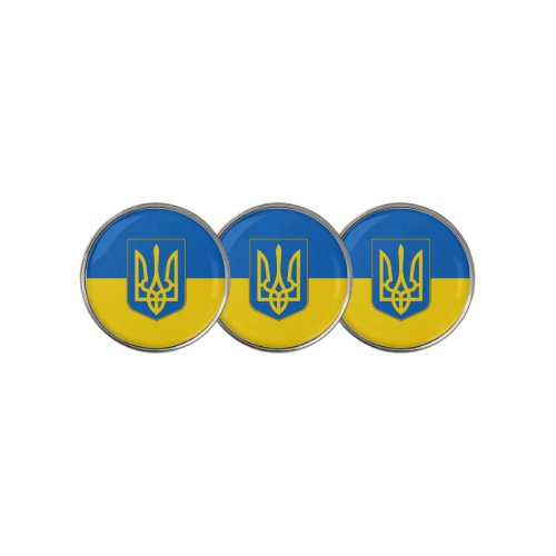 Golf Ball Marker with Flag of Ukraine