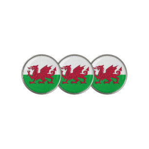 Golf Ball Marker with Flag of Wales