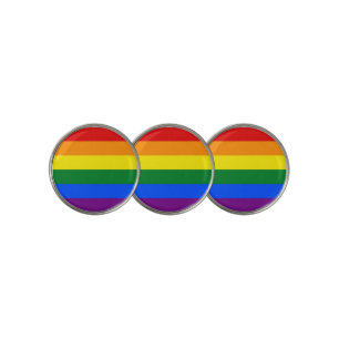 Golf Ball Marker with Pride Flag of LGBT