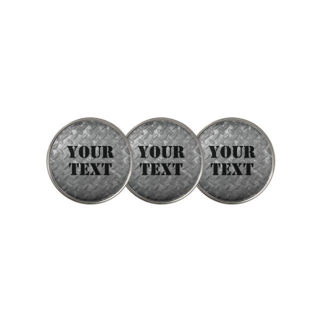 Golf ball marker with steel manhole cover design (3 Up)