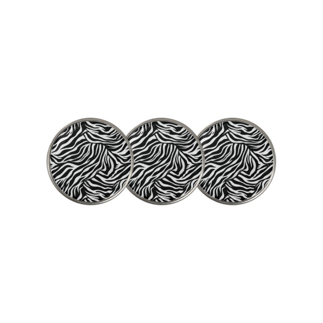 Golf Ball Markers-Zebra Print Marker (3 Up)