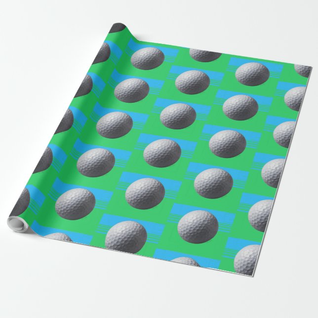 Golf Ball matte wrapping paper medium (Unrolled)