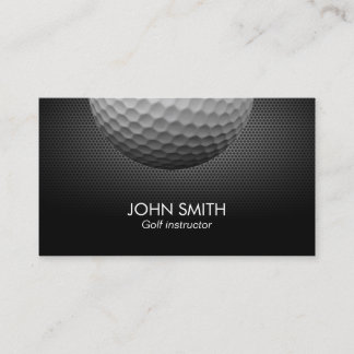 Golf Ball Metal Background Professional Golf Business Card