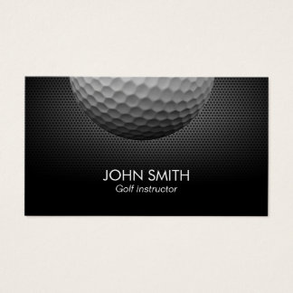 Golf Ball Metal Background Professional Golf Business Card