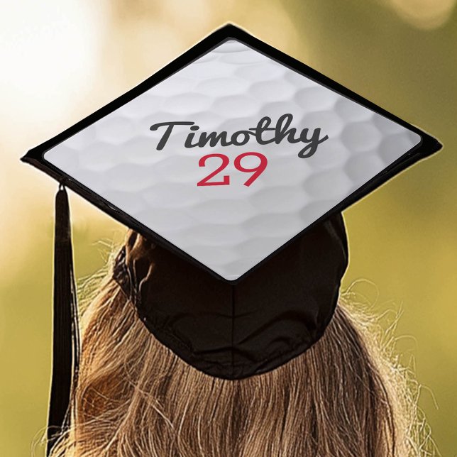 Golf Ball Monogram - Add Year or Other Number Graduation Cap Topper (Custom Graduation Cap Topper)