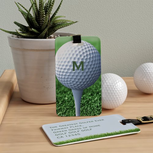 Golf Ball Monogram Golf Bags Luggage Tag