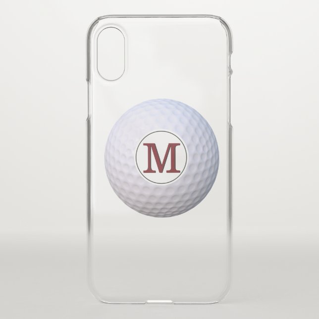 Golf Ball Monogram Golfer On The Greens Uncommon iPhone Case (Back)