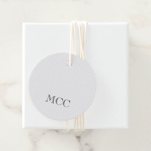 Golf Ball Monogram INITIALS Country Club Chic Favor Tags