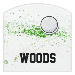 Golf Ball NAME Kids Bedroom Sports Decor Golfing Door Sign