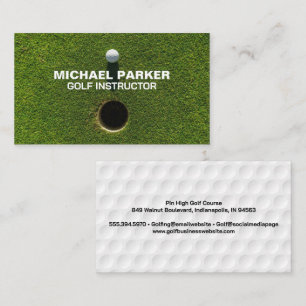 Golf Ball Near Hole Business Card