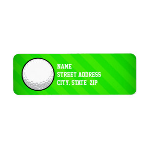 Golf Ball; Neon Green Stripes Label