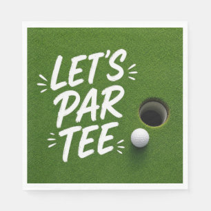 Golf Ball Next to Hole on Green Putting Grass Napkins