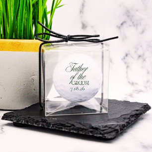 Golf Ball Of Father Of The Groom   Dark Green