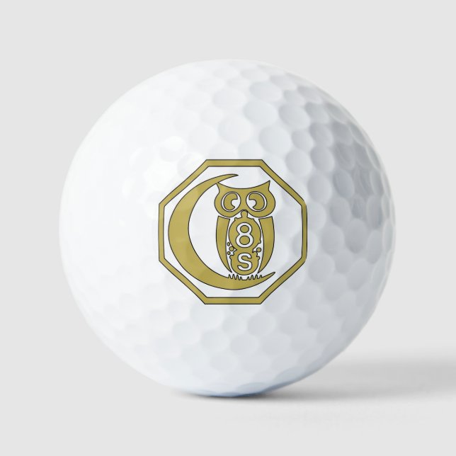 Golf Ball Old Gold Crest (Front)