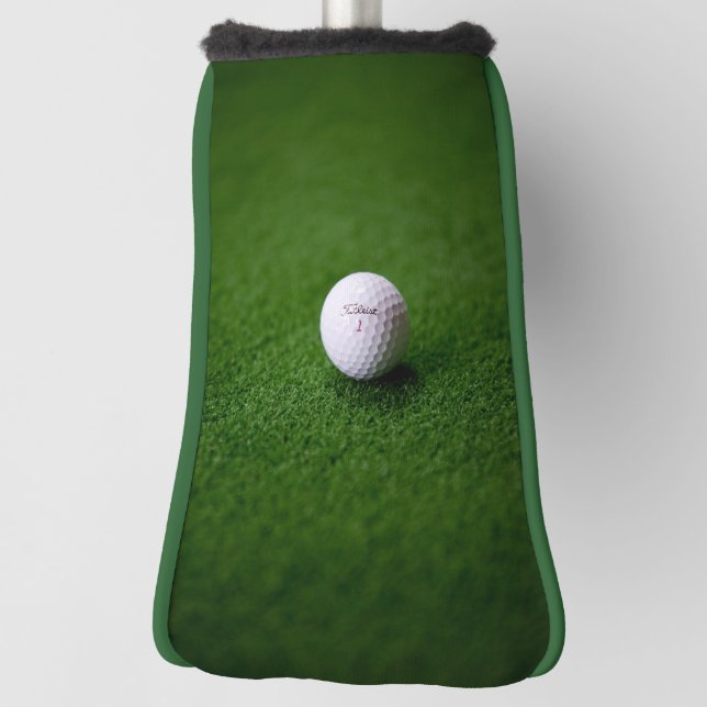 Golf ball on a green surface Putter Golf Head Cove Golf Head Cover (Rotate 90)