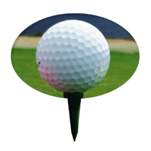 Golf Ball on a mountain golf course Cake Topper