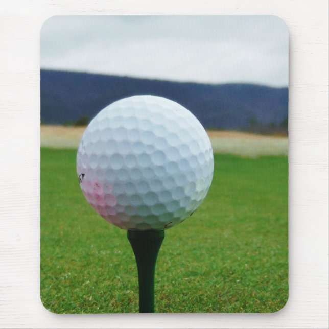 Golf Ball on a mountain golf course Mouse Pad (Front)
