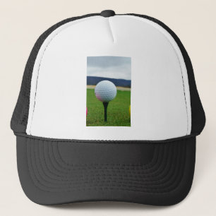 Golf Ball on a mountain golf course Trucker Hat
