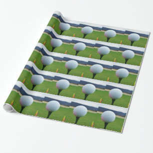 Golf Ball on a mountain golf course Wrapping Paper