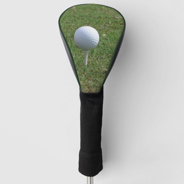 Golf ball on a tee Driver Best Golf Head Cover (Front)