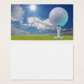 golf ball on a tee with grass (Front & Back)