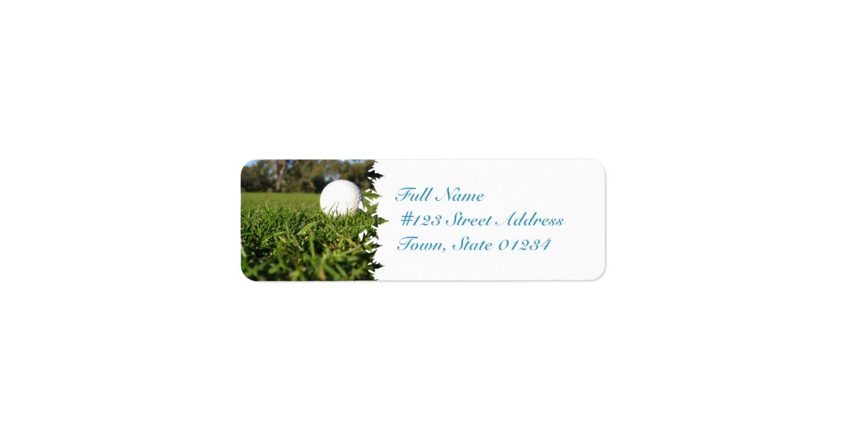 Golf Ball on Course Mailing Labels