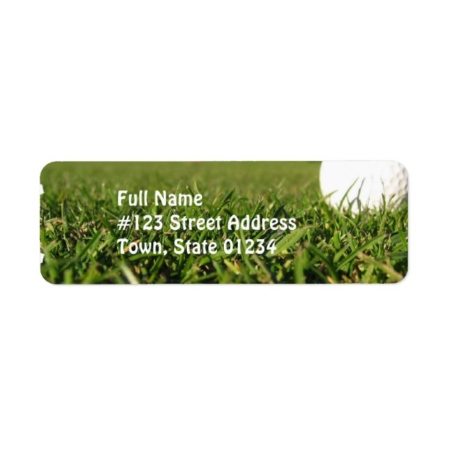Golf Ball on Course Mailing Labels (Front)