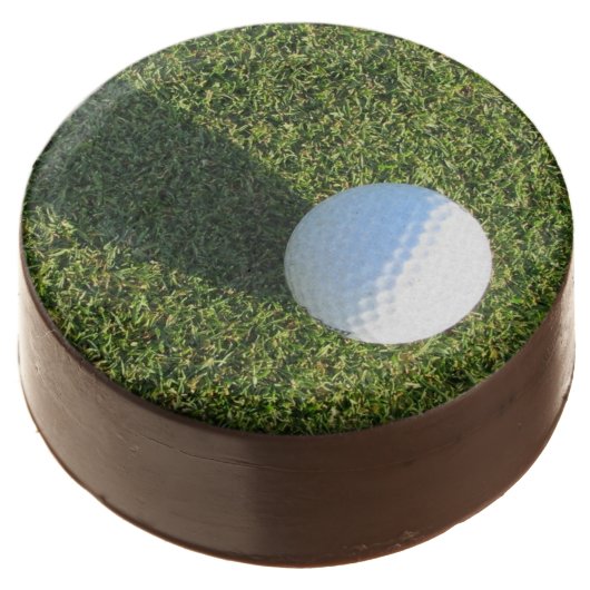 Golf Ball on Golf Green Chocolate Dipped Oreo (Angled)