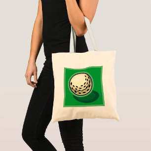 Golf Ball on Green Golfing Sport Tote Bag