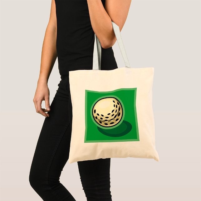 Golf Ball on Green Golfing Sport Tote Bag (Creator Uploaded)