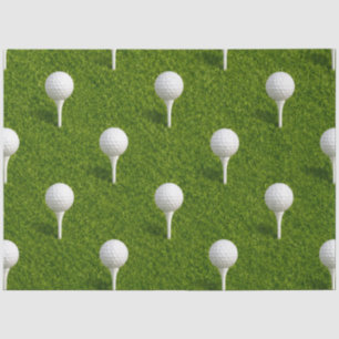Golf ball on Green grass background Tissue Paper