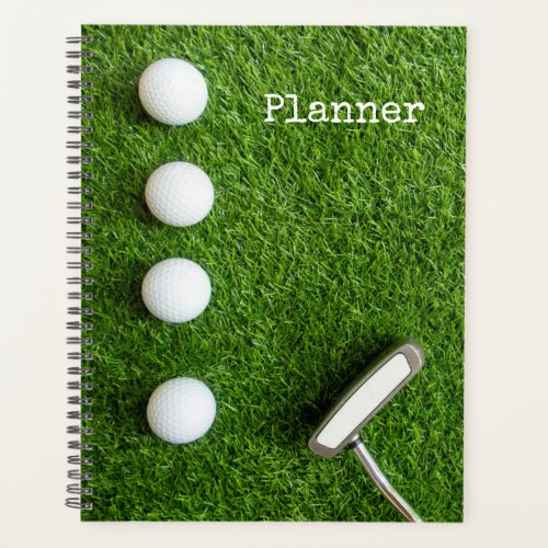 Golf ball on Green Grass for Golfer  Planner