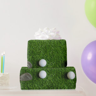 Golf Ball on Green Grass  Wrapping Paper