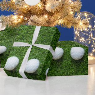 Golf Ball on Green Grass  Wrapping Paper