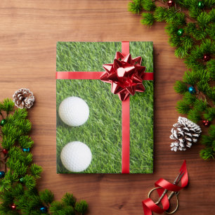 Golf Ball on Green Grass  Wrapping Paper