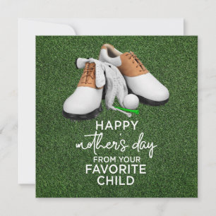 Golf ball on green Happy Mother's Day to Golf Mom Holiday Card
