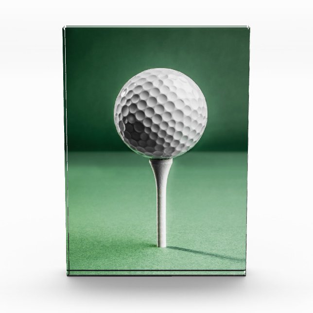 Golf Ball on Tee Acrylic Award (Front)