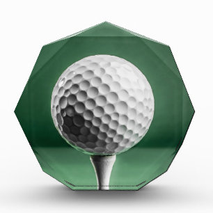 Golf Ball on Tee Acrylic Award