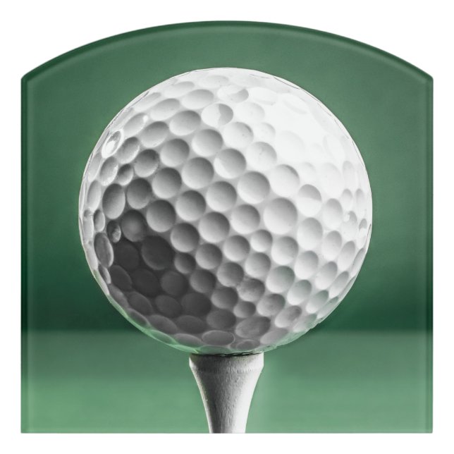 Golf Ball on Tee Door Sign (Contour Front)