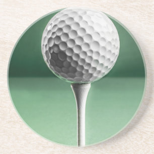 Golf Ball on Tee Drink Coaster