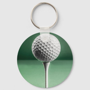 Golf Ball on Tee Keychain