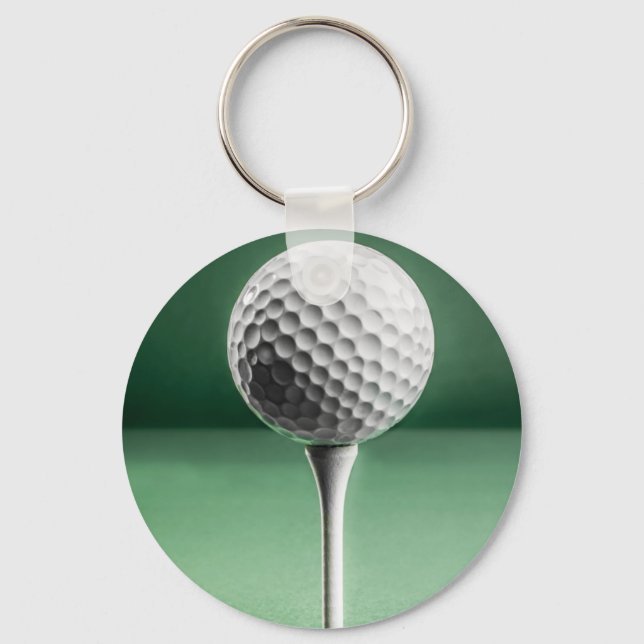 Golf Ball on Tee Keychain (Front)