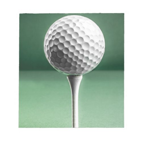 Golf Ball on Tee Notepad