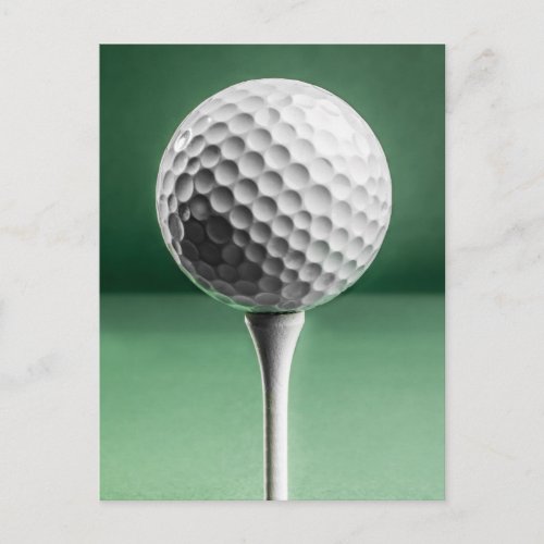 Golf Ball on Tee Postcard